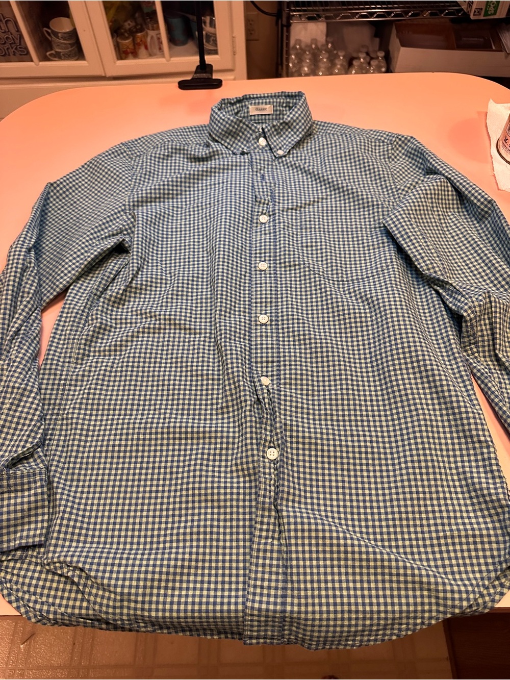 J. Crew Green & Blue Gingham Button-Down Shirt